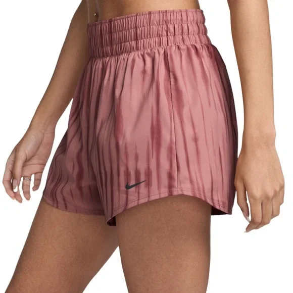 NWT Nike Women's One Dri-FIT High-Waisted 3" Brief-Lined Printed Shorts. - Picture 3 of 8